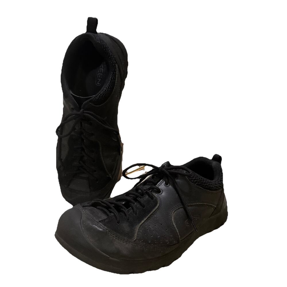 Keen Mens Size 11.5 Jasper Rocks SP Triple Black Leather Casual Shoes ZK-15